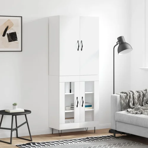 vidaXL Visoka komoda bijela 69 5x34x180 cm konstruirano drvo vidaXL Visoka komoda bijela 69 5x34x180 cm konstruirano drvo