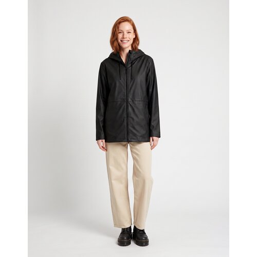 Only Parke ONLEBEN SHINE STRING RAINCOAT Črna Slike