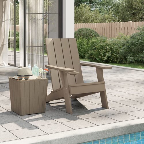 The Living Store Vrtni stol adirondack svetlo rjav 75x88,5x89,5 cm polipropilen - Vrtni Stol Adirondack, (21477459) Slike