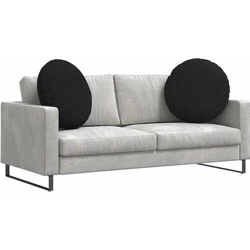  Jastučići za sjedenje 2 pcs Crna &amp;Oslash;80 x 29 cm tkanina Slike