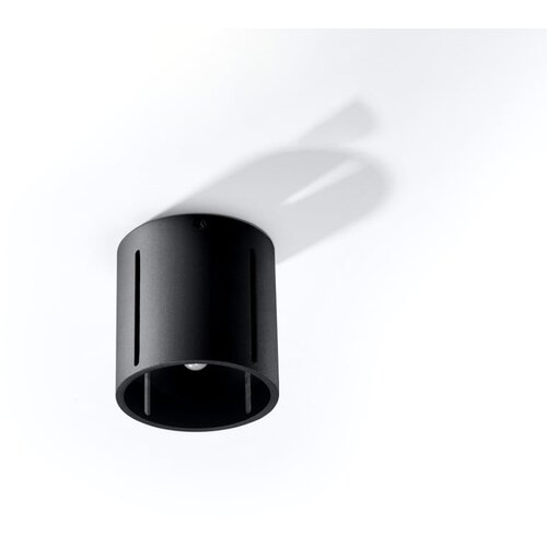 Nice Lamps Crna stropna svjetiljka s metalnim sjenilom Vulco &amp;ndash; Slike
