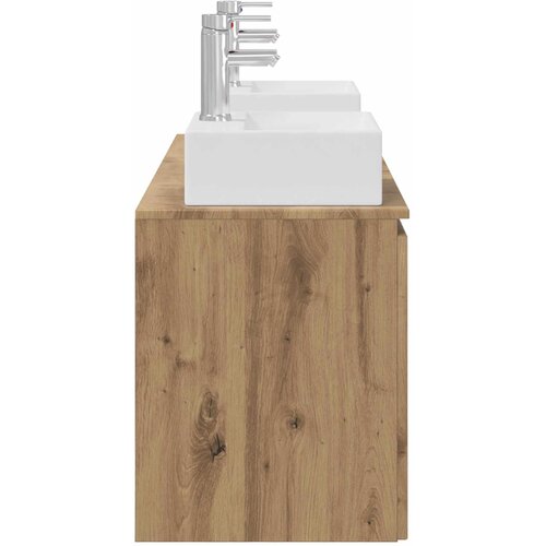  Set ormarića za kupaonicu 3 kom. Hrast artisan Smeđa 49,5 x 41 x 62,5 cm Slike