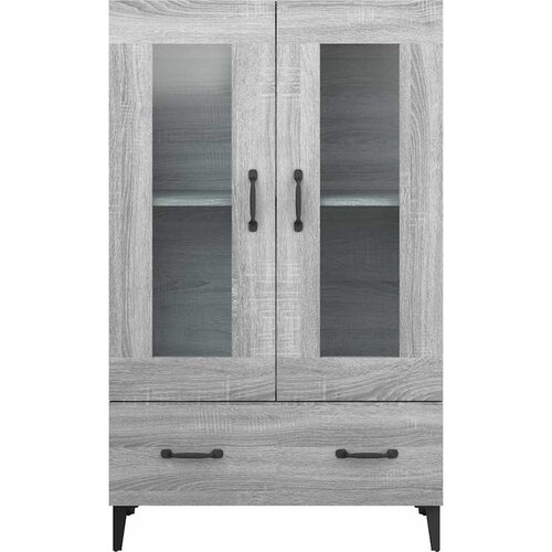  Visoka komoda boja hrasta sonome 70x31x115 cm konstruirano drvo Siva Slike