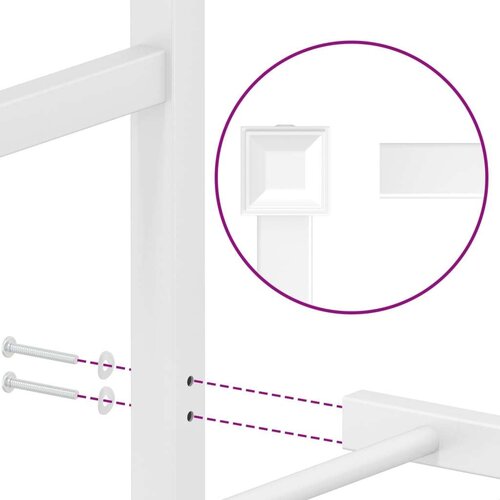 vidaXL Metalni okvir za krevet s uzglavljem bijeli 183x213 cm Cijene