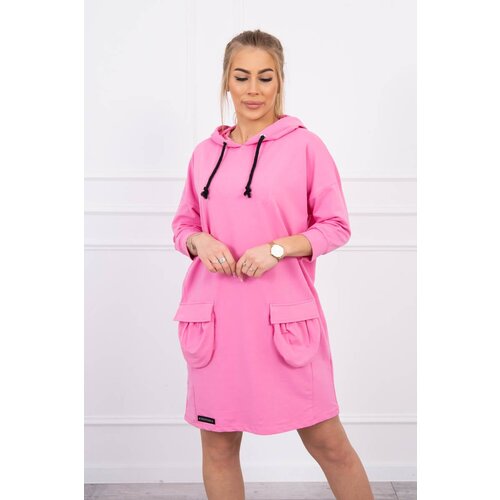 Kesi Light pink dress with hood Slike