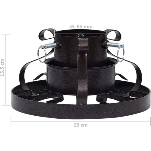 VidaXL stalak za božićno drvce antikni bakreni 29 x 29 x 15,5 cm Slike