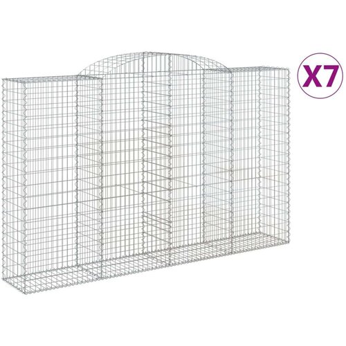  Lučne gabionske ko&amp;scaron;are 7 kom 300x50x180/200cm pocinčano željezo Slike