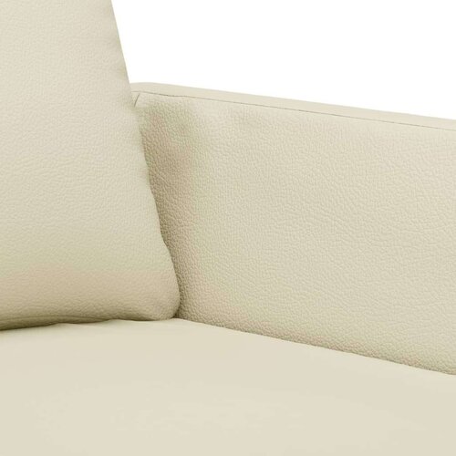  4-dijelni set sofa s jastucima krem od umjetne kože Slike