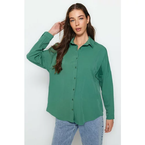 Trendyol Shirt - Khaki - Oversize