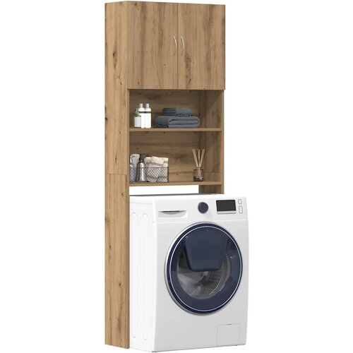 vidaXL omara za pralni stroj artisan hrast 64x24x190 cm inženirski les Cene