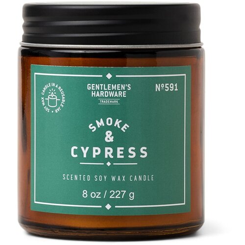 Gentlemen's Hardware Mirisna svijeća od sojinog voska vrijeme gorenja 48 h Smoke & Cypress – Cijene