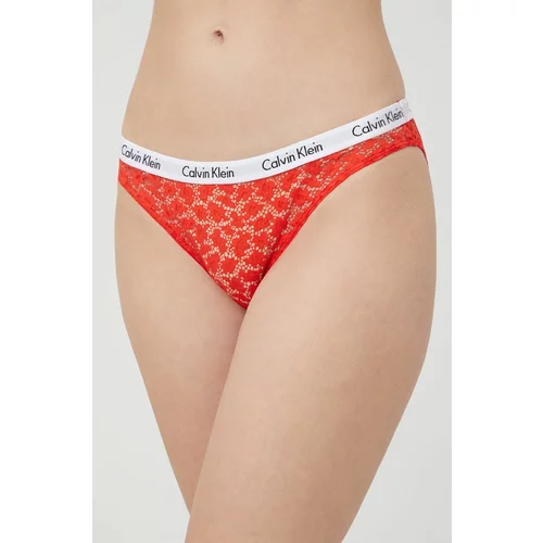 Calvin Klein Underwear Gaćice boja: crvena, od čipke