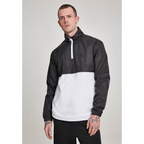 Urban Classics Stand Up Collar Pull Over Jacket blk/wht Slike