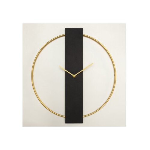 WALLXPERT Zidni sat 49x54cm Crno-zlatni Cene