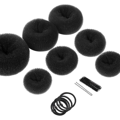 INF 32 paketov dodatkov za lase v obliki krofov black, (21296990) Slike