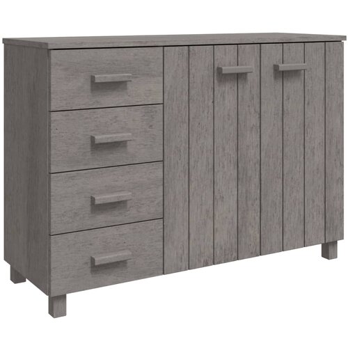Maison Chic Komoda - Predalnik HAMAR svetlo siva 113x40x80 cm trdna borovina, (21722305) Slike