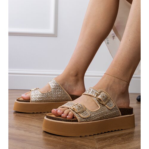 D/CEO Beige sandals with buckles on straps Orinos Cene