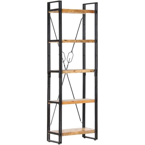 VidaXL knjižna omara 5-nadstropna 60x30x180 cm trden mangov les Slike
