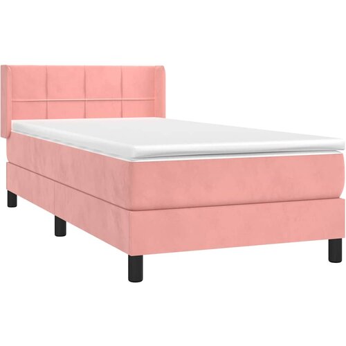 Box spring krevet s madracem ružičasti 100x200 cm bar&amp;scaron;unasti Slike