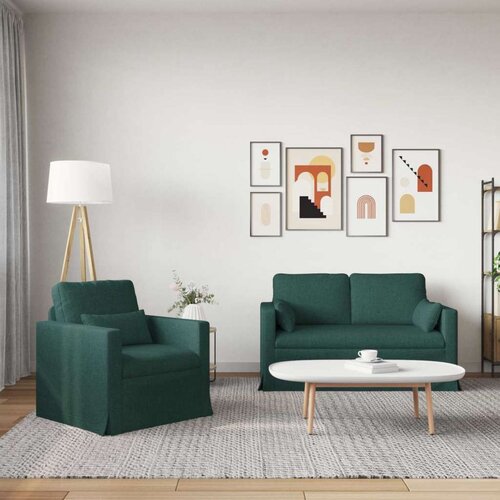 SOFA 2 pcs Tamnozelena Metal Slike