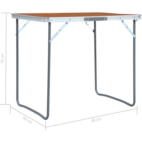  Sklopivi stol za kampiranje s metalnim okvirom 80 x 60 cm Slike