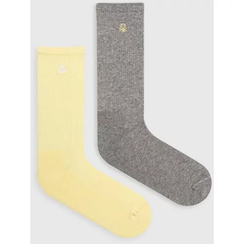 United Colors Of Benetton Dječje čarape 2-pack boja: žuta
