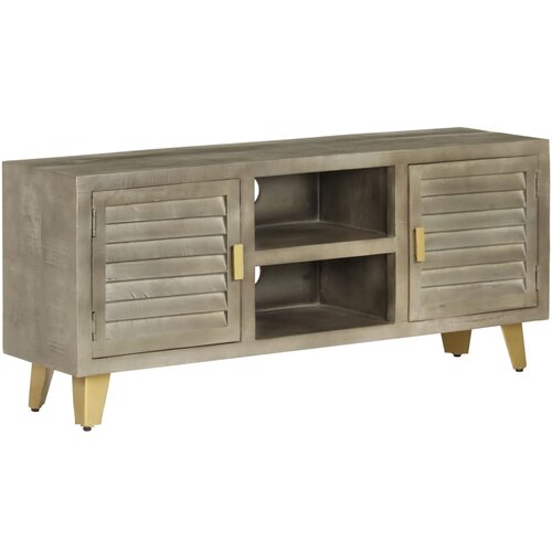 In TV omarica trden mangov les siva in medeninasta 110x30x48 cm Slike
