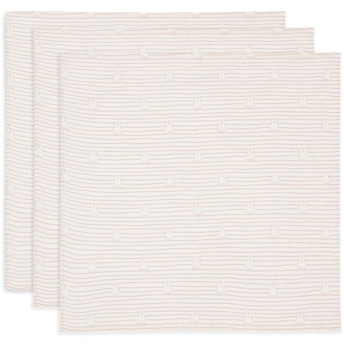 Jollein tetra pelena miffy stripe 3/1, 70x70cm biscuit Slike