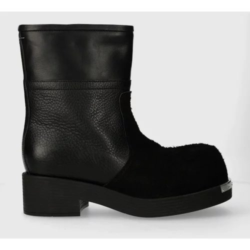 MM6 MAISON MARGIELA Kožne cipele Ankle Boot za muškarce, boja: crna, S66WU0109