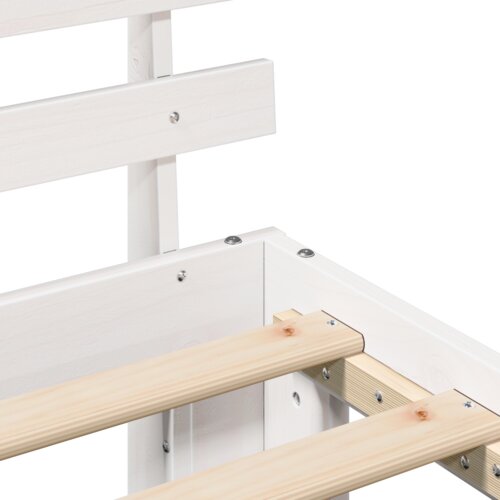  Krevet od Drva Bijeli Drvo 100 x 200 cm Minimalistički Krevet Slike
