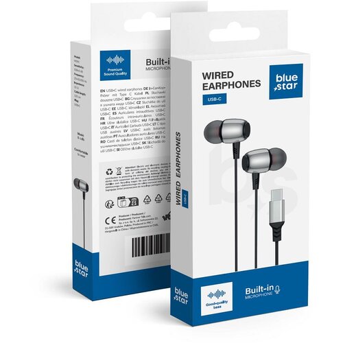 Blue Star žične slušalice Type C (DAC) sa mikrofonom M09C 1,2 m crne Cene