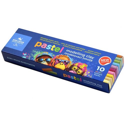 ICO Koh-I-Noor plastelin u pastelnim bojama, 10 kom. Slike
