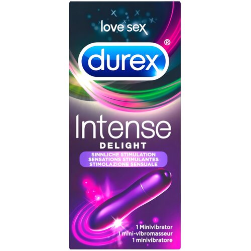 Durex Intense Delight Bullet - mini vibrator s palico (vijolična) Slike