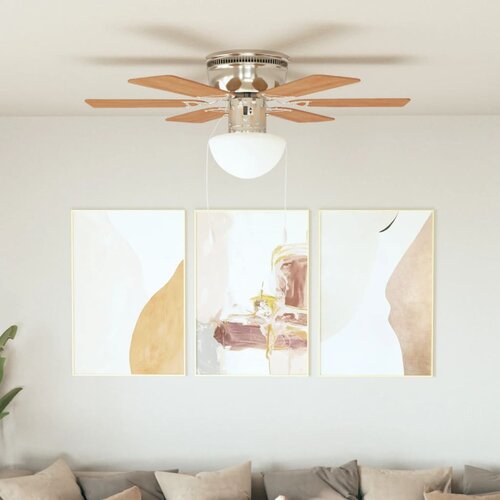  Ukrasni stropni ventilator sa svjetlom 82 cm svijetlosmeđi Cijene