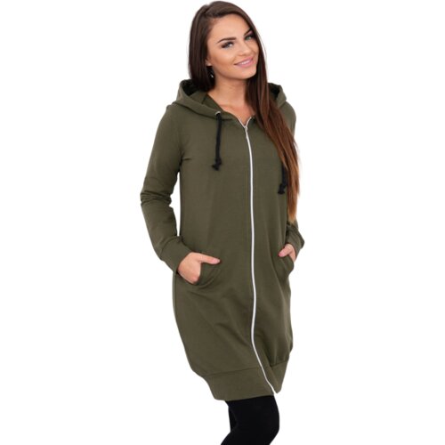 Kesi Women's long hoodie - khaki Slike