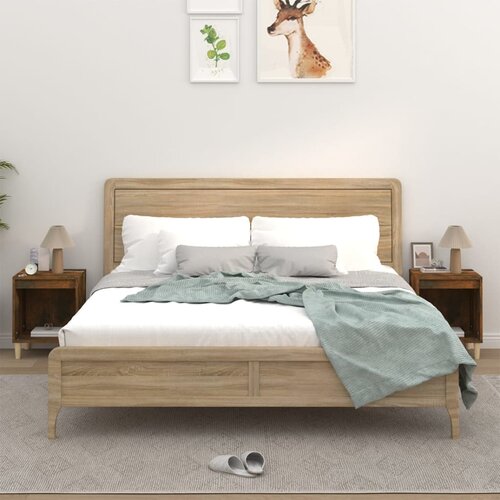  Noćni ormarići 2 kom boja dimljenog hrasta 40x35x50 cm Cijene