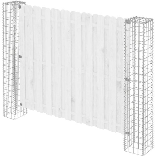  Stup za ogradu 2 pcs Srebrno 20 x 20 x 190 cm Metal Cene