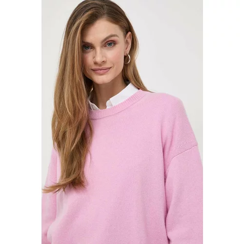 Weekend Max Mara Volnen pulover ženski, roza barva