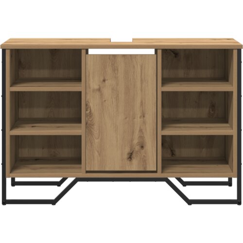VidaXL ormar za umivaonik umjetni hrast 91x35x60 cm konstruirano drvo Slike