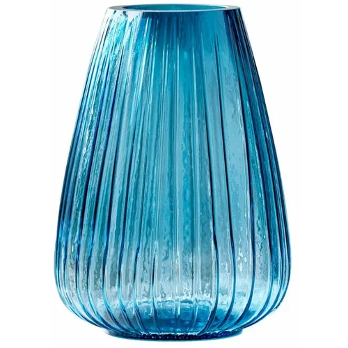 Bitz plava staklena vaza Kusintha, visina 22 cm