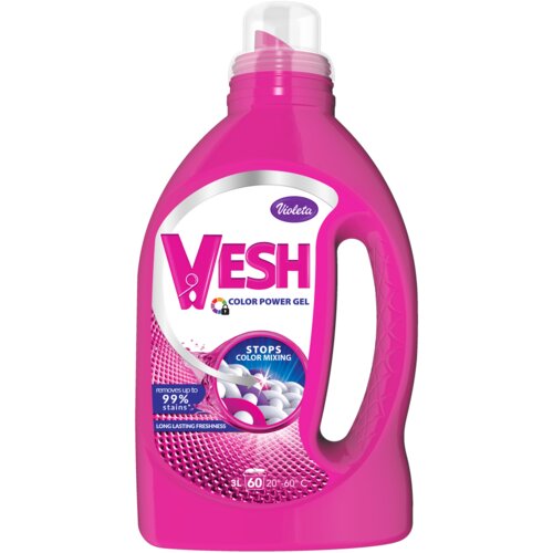 Violeta Tekoči detergent za pranje barvnega perila Vesh Color Power Gel, 3 L Slike