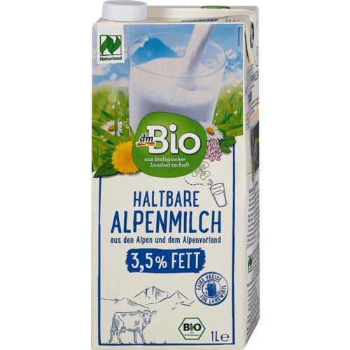 dmBio Dugotrajno alpsko organsko mleko - 3,5% mlečne masti 1 l Slike