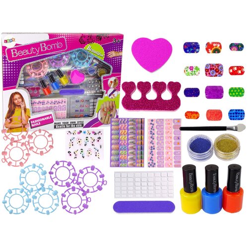  Nail Painting Set Nail Lacquers Stickers Patterns Glitters Slike