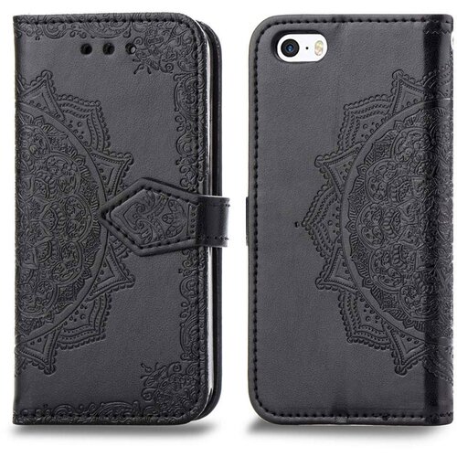  Maska za Samsung S10e/ G970 crna na preklop Arabesque flip Slike