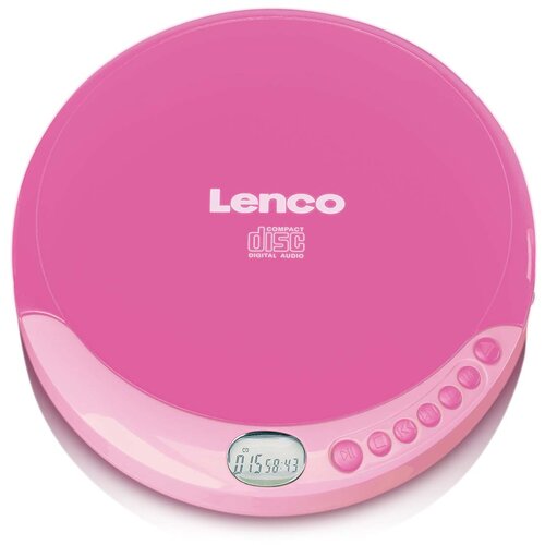 Oem Lenco, Prenosni predvajalnik CD-R/RW s funkcijo polnjenja, Roza, (5000250465) Cene