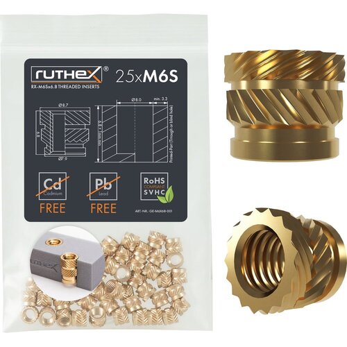ruthex Navojni umetak M6S (25 kom) - M6x6,8 Cijene