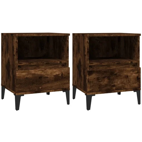 Maison Chic Dvo delni komplet Nočne omarice - Nočne mize dimljeni hrast 40x35x50 cm, (21689835) Maison Chic Dvo delni komplet Nočne omarice - Nočne mize dimljeni hrast 40x35x50 cm, (21689835)