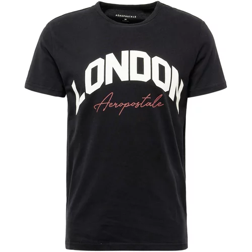 AÉROPOSTALE Majica 'LONDON' pitaja / črna / bela