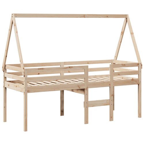 VidaXL Visoka postelja s streho 80x200 cm trdna borovina, (21251216) Slike