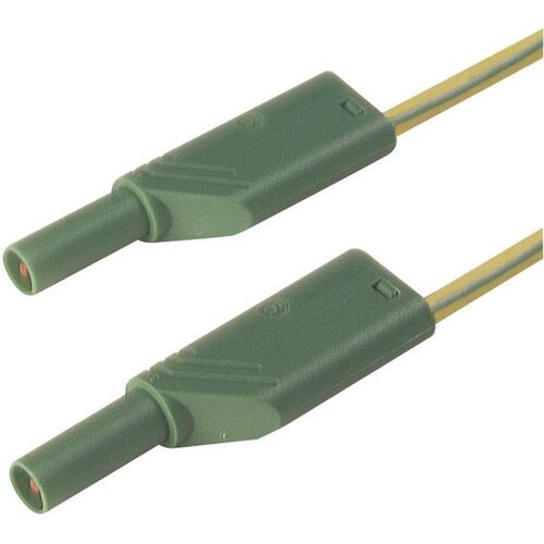 SKS Hirschmann 4 mm safety test lead\, 2x stackable plugs\, 2\,5 mm&sup2;\, 100 cm, (20423231) Cene